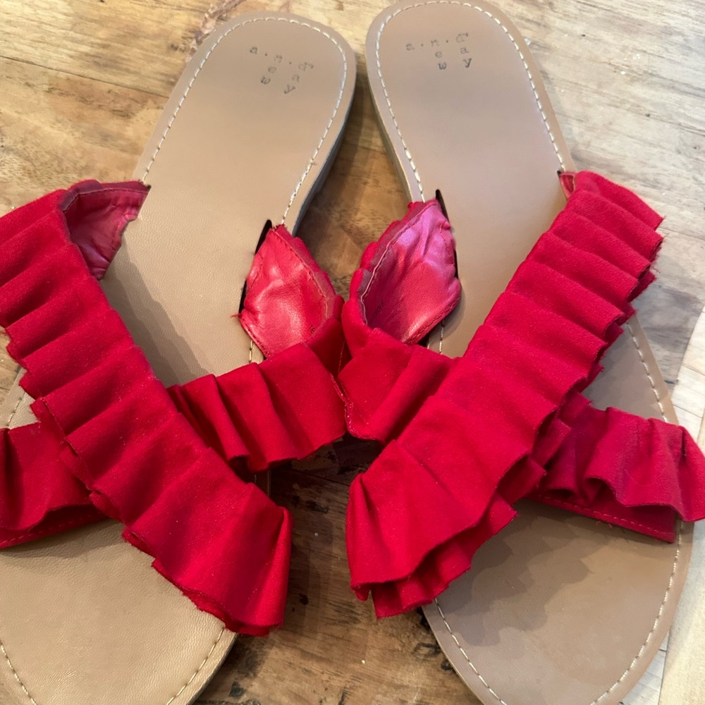 Red Target Slip ons